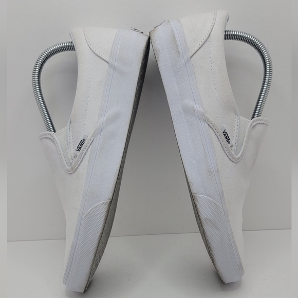 Vans | Classic distressed white canvas slip-on sneakers | MENS 9 - Picture 6 of 8